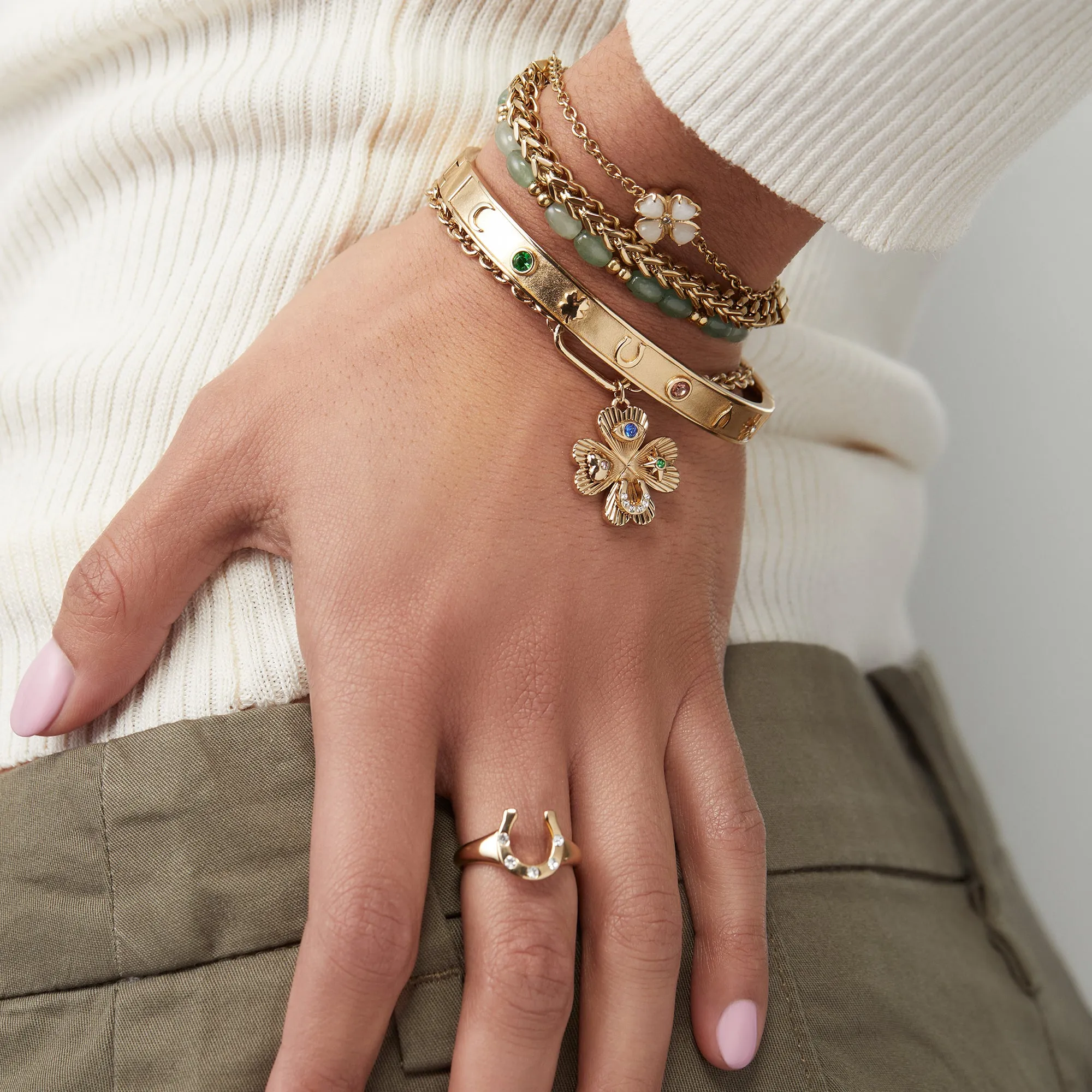 Lucky Four Leaf Clover Adjustable Bracelet sold by Alex and Ani product image thumbnail 2