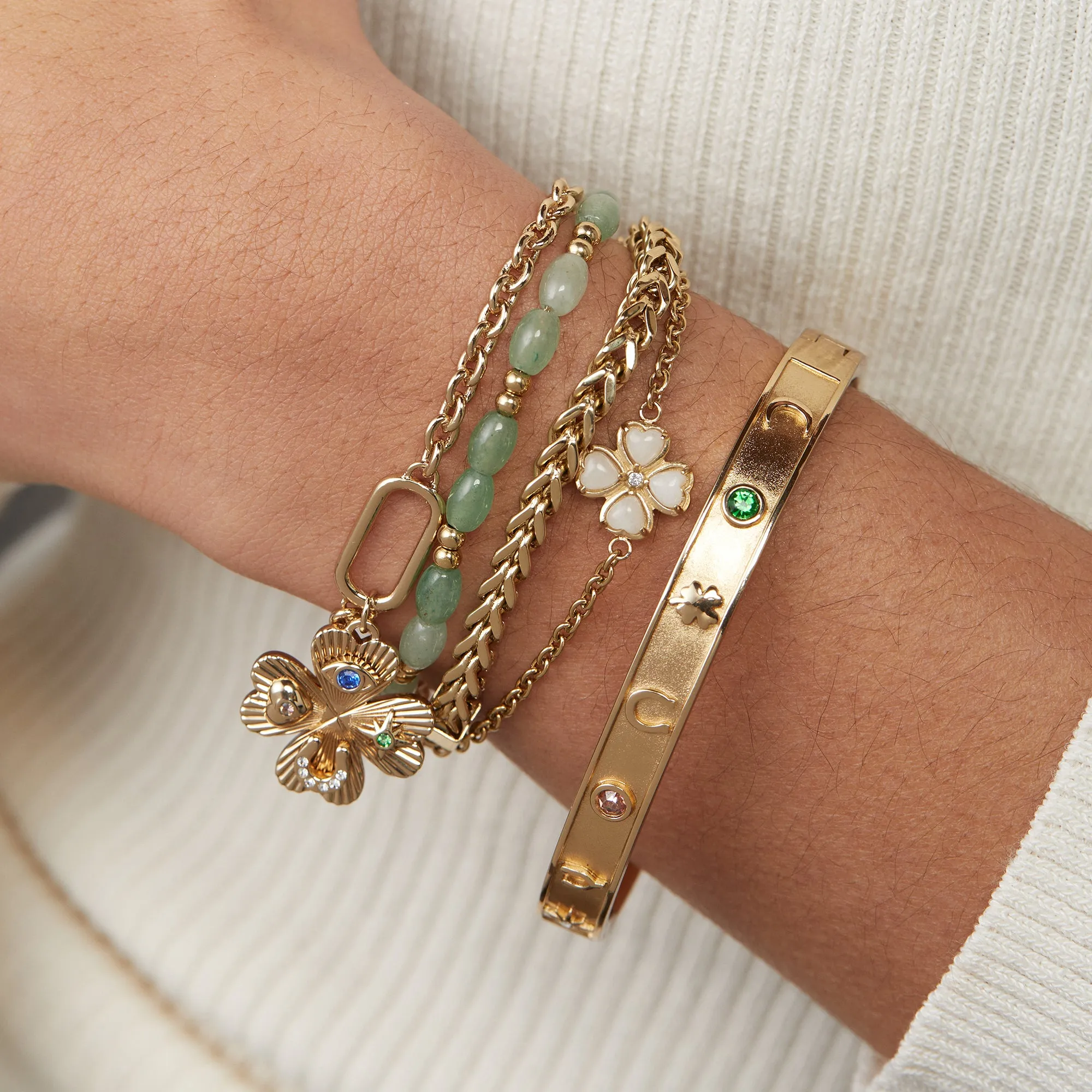 Lucky Four Leaf Clover Adjustable Bracelet sold by Alex and Ani product image thumbnail 3