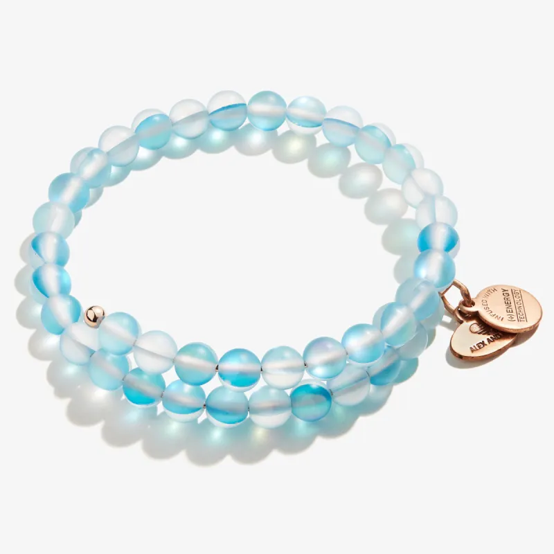 Seaglass Beaded Wrap Bracelet, Sky Blue sold by Alex and Ani