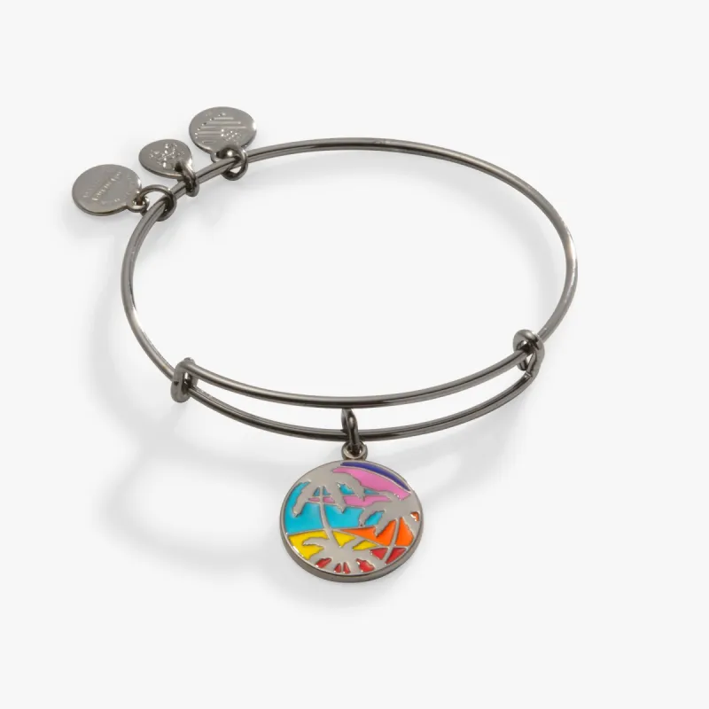 Caribbean Palm Tree Charm Bangle Bracelet sold by Alex and Ani