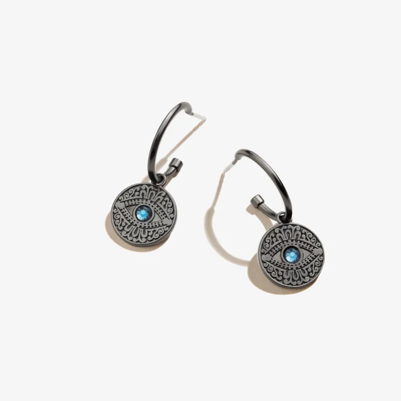 Pavé Evil Eye Huggie Hoop Earrings sold by Alex and Ani