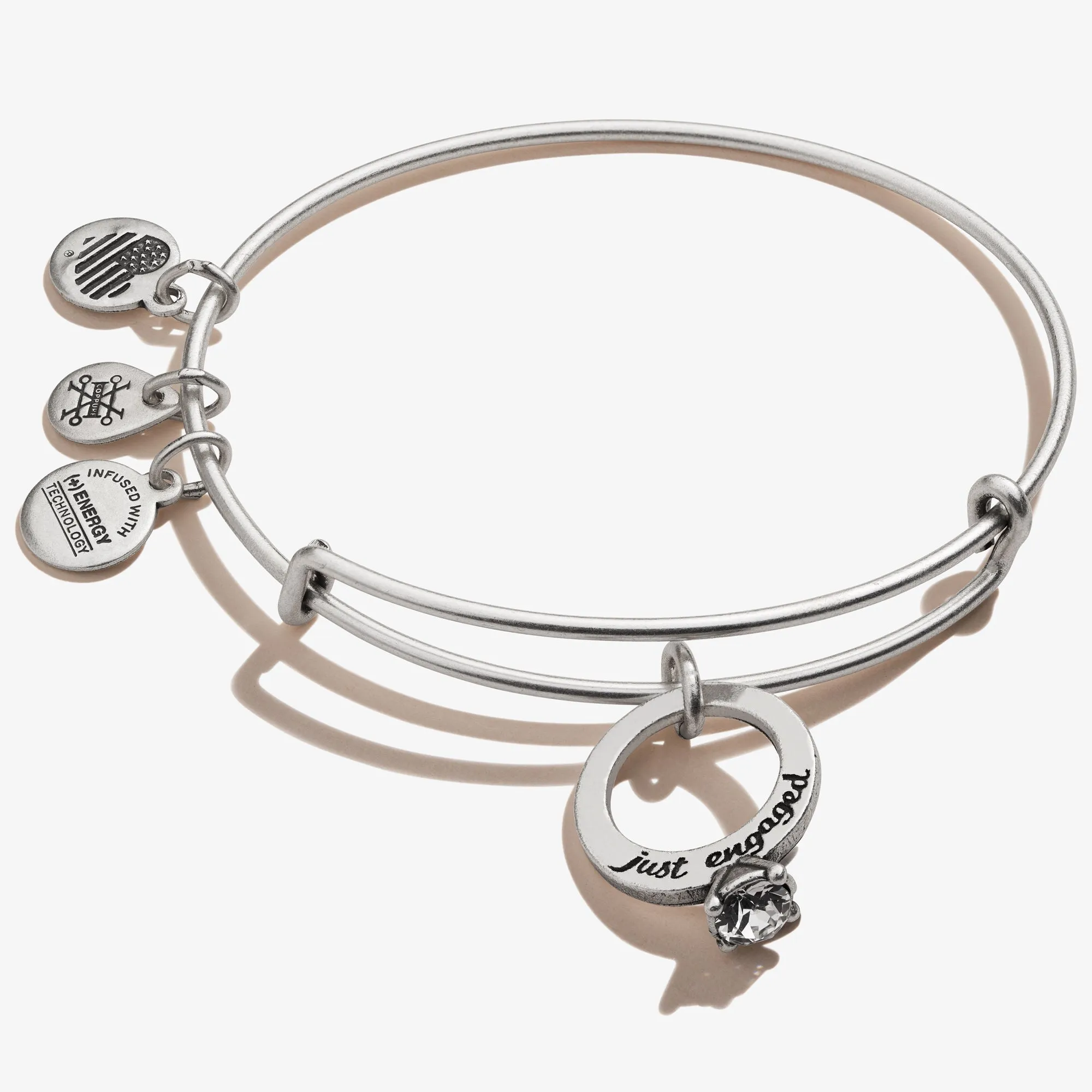 'Just Engaged' Ring Charm Bangle sold by Alex and Ani