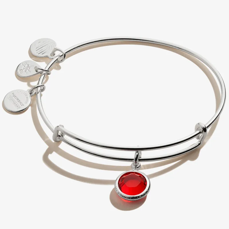 Light Siam Birthstone Charm Bangle, July sold by Alex and Ani
