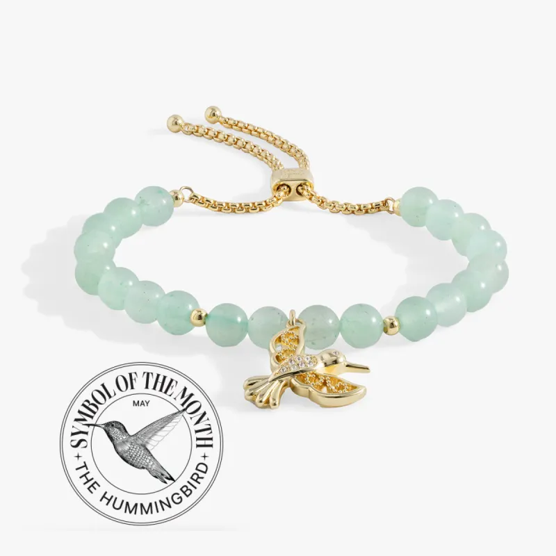 Hummingbird Gemstone Bolo Bracelet made by Alex and Ani
