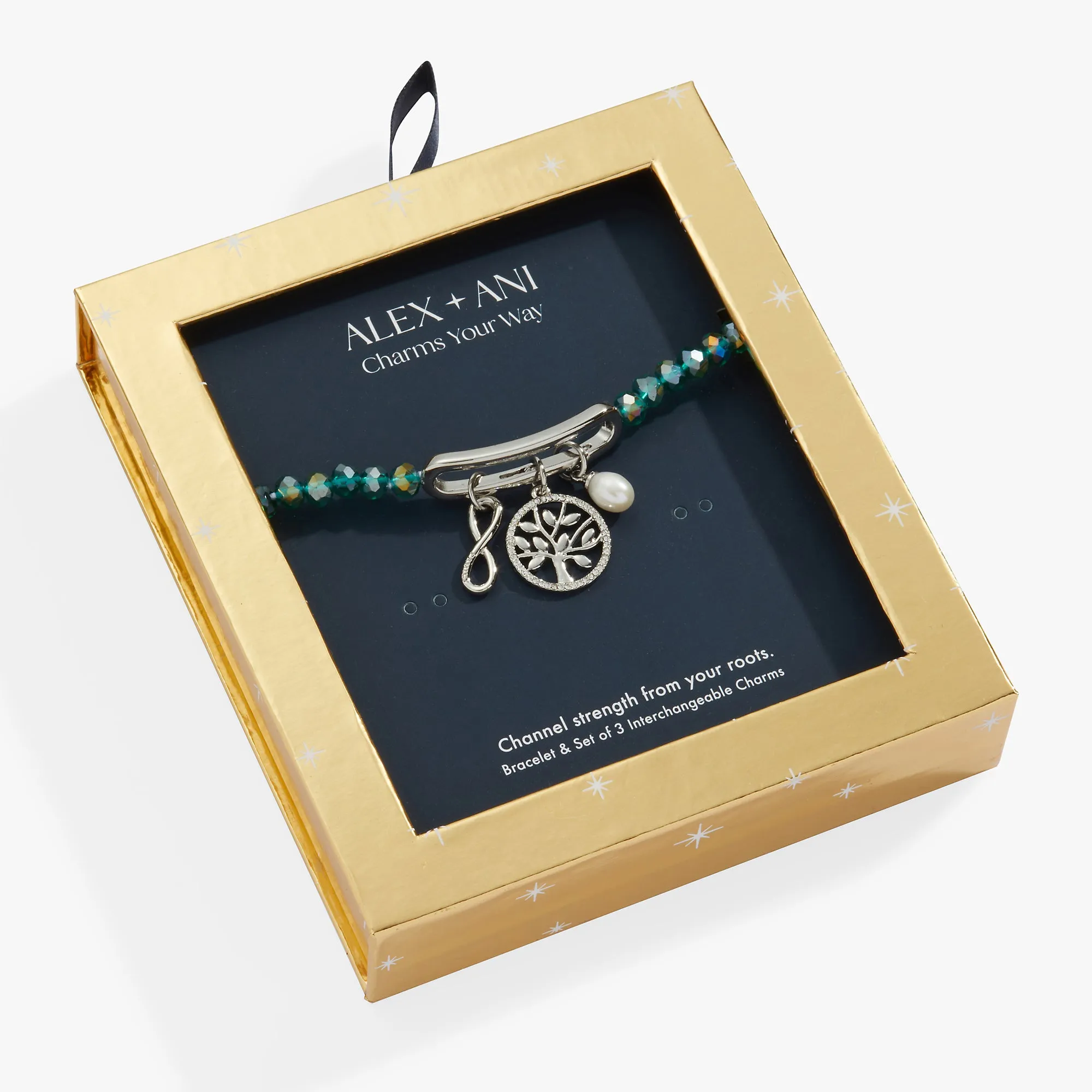 Family Mix + Match Charm Stretch Bracelet sold by Alex and Ani