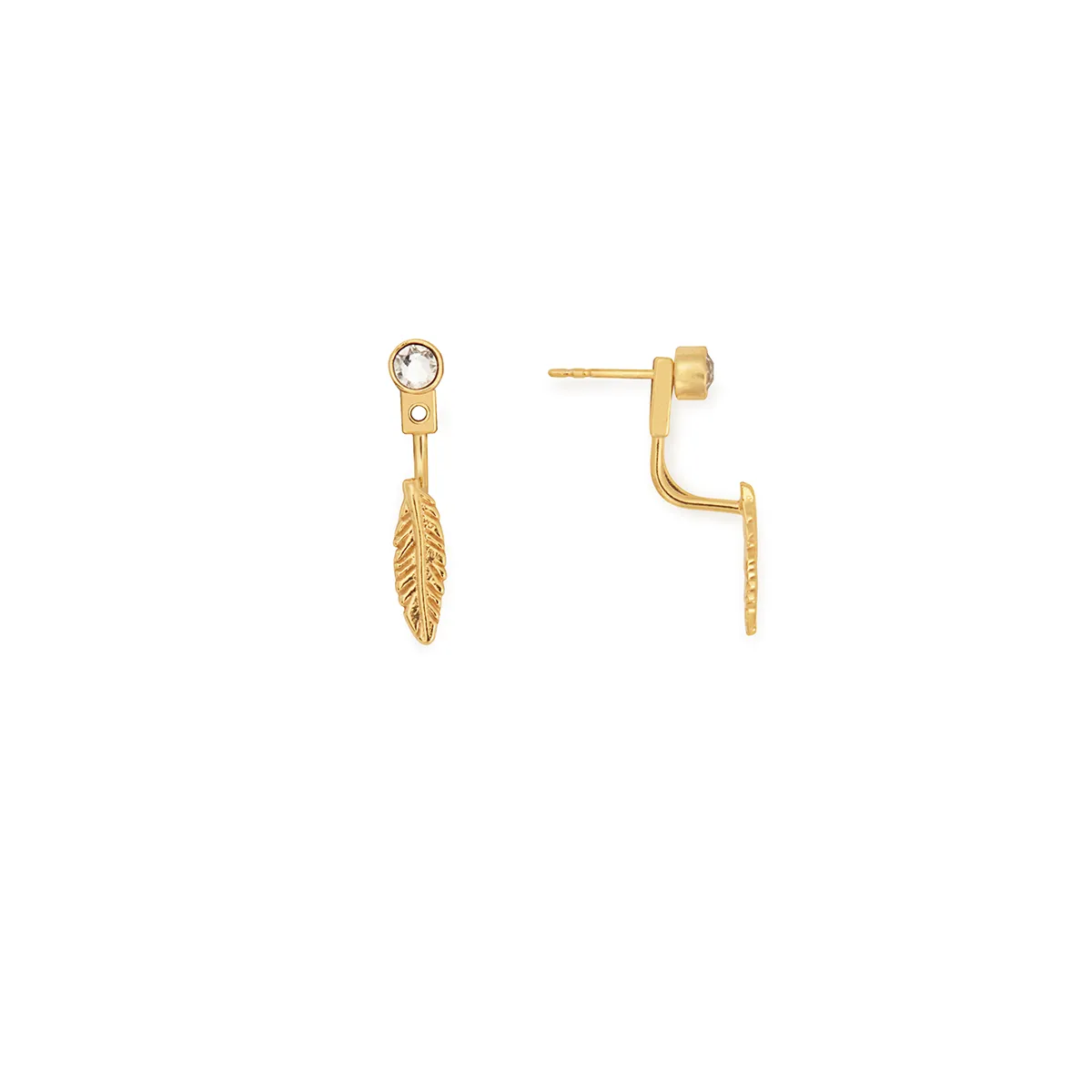 Feather + Crystal Drop Earrings sold by Alex and Ani product image thumbnail 2
