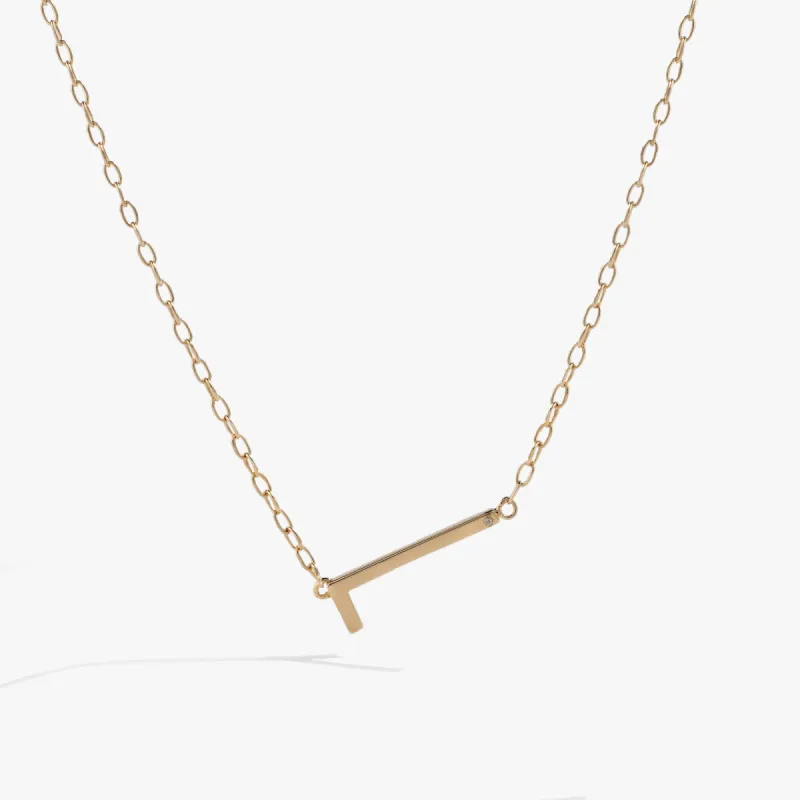 Initial L Precious Elongated Necklace sold by Alex and Ani