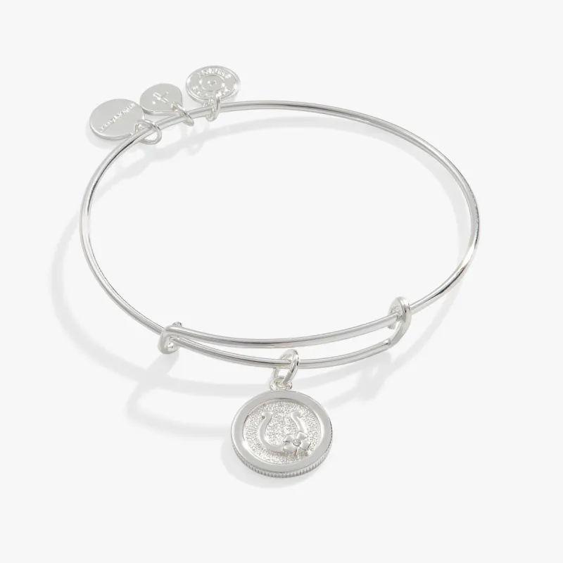 Horseshoe + Clover Charm Bangle Bracelet sold by Alex and Ani