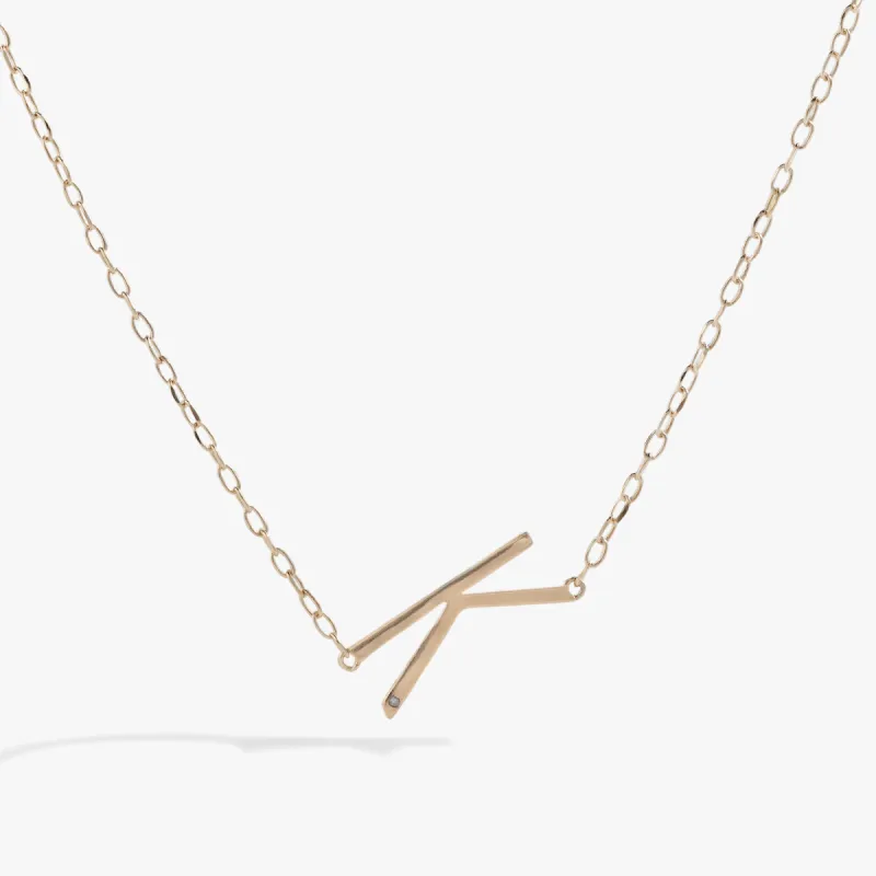 Initial K Precious Elongated Necklace sold by Alex and Ani