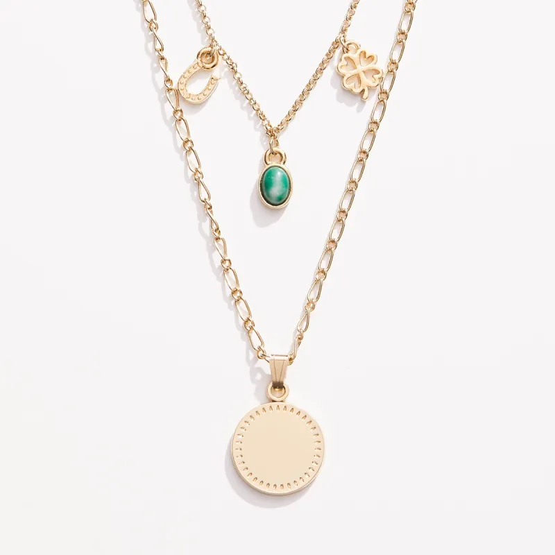 Luck + Prosperity Multi-Charm Layered Necklace sold by Alex and Ani