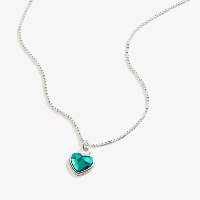 Emerald Heart Necklace, May Birthstone sold by Alex and Ani