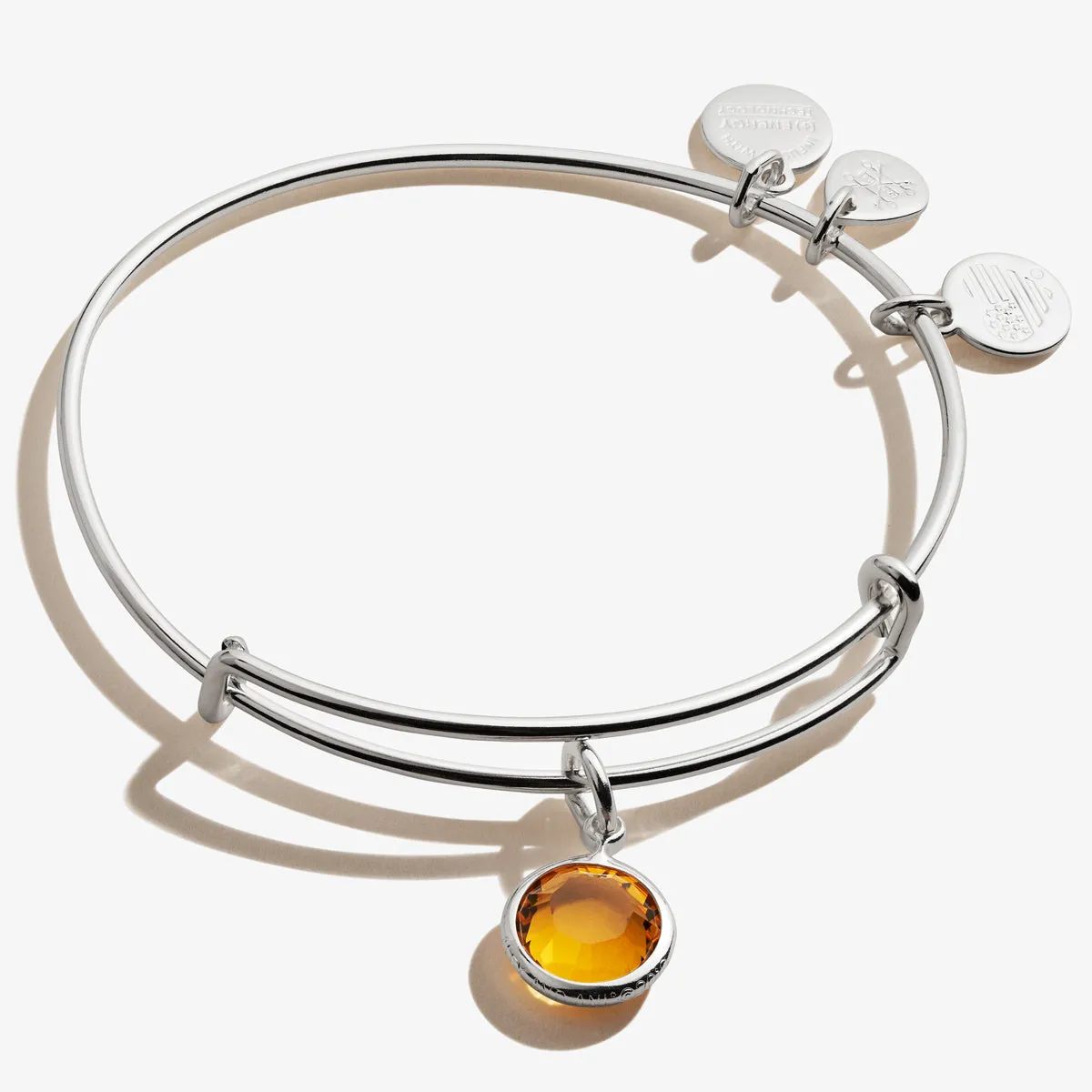 Topaz Birthstone Charm Bangle, November sold by Alex and Ani