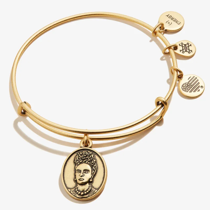 Frida Kahlo Portrait Charm Bangle Bracelet sold by Alex and Ani