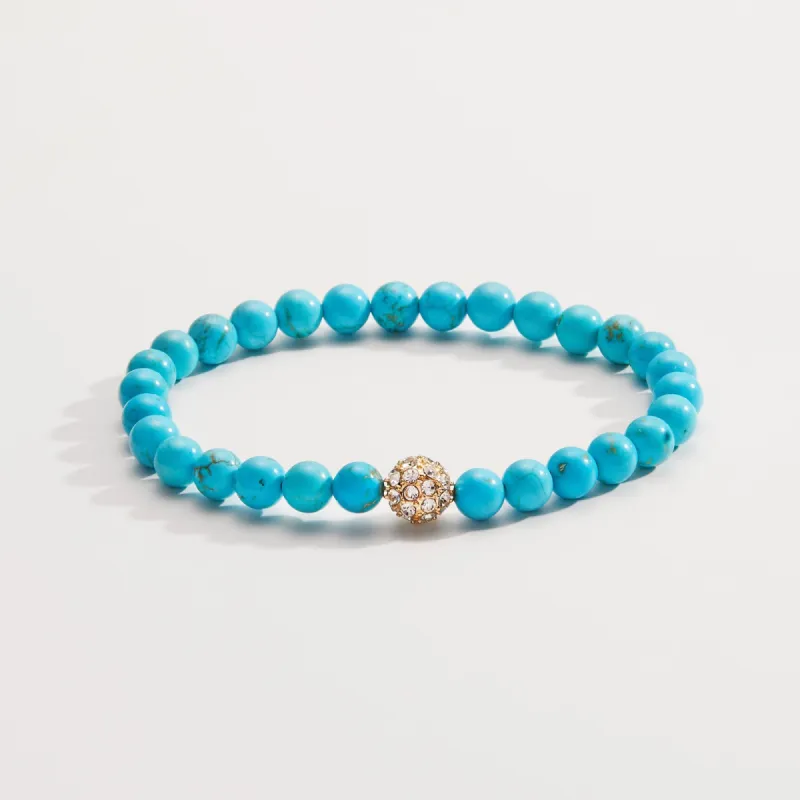 Fireball Turquoise Stretch Bracelet sold by Alex and Ani