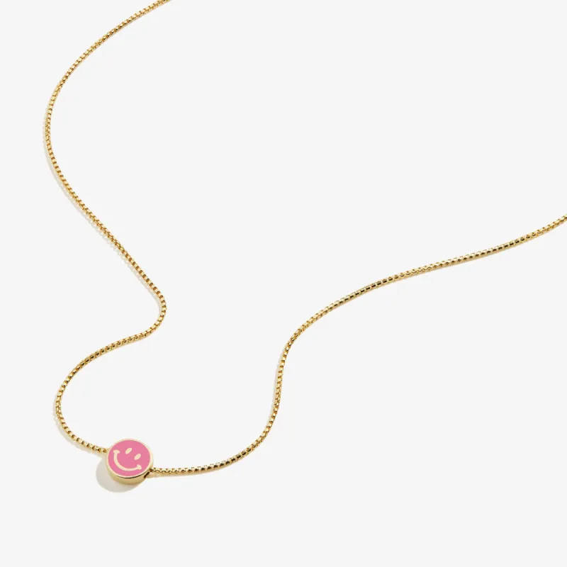 Smiley Face Charm Necklace sold by Alex and Ani