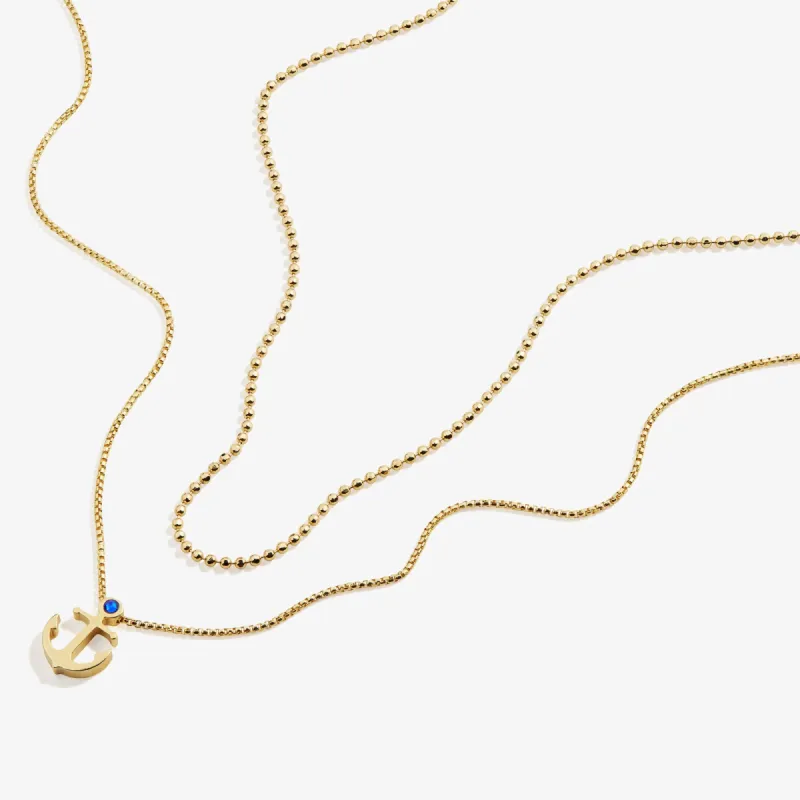 Anchor of the Sea Layered Necklace Set sold by Alex and Ani