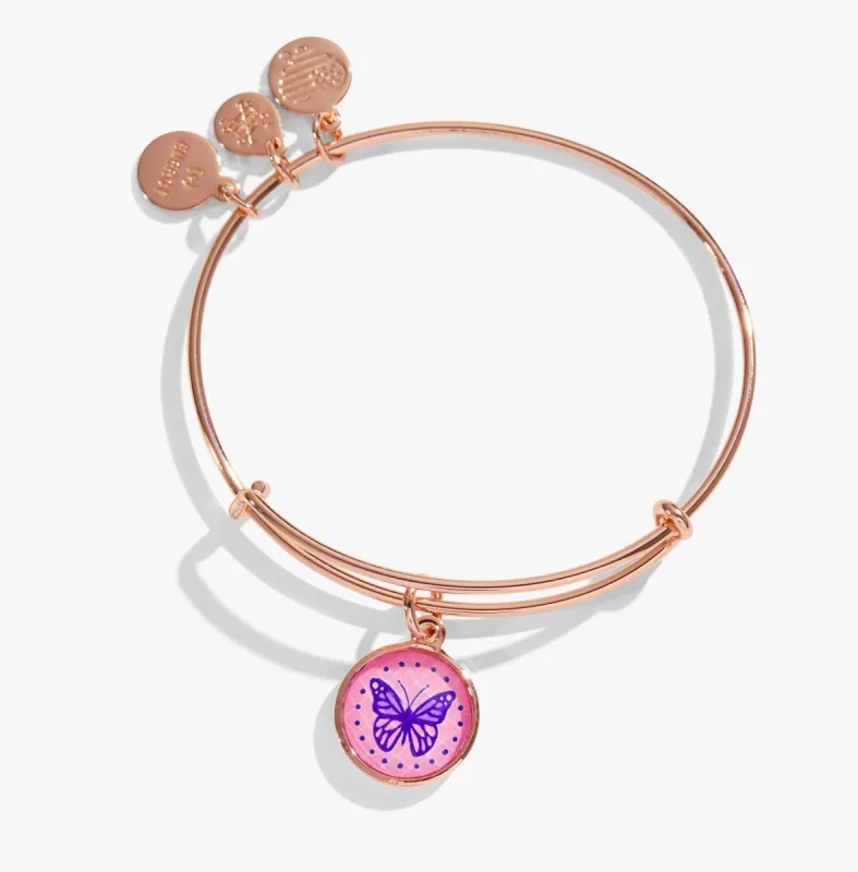 Crystal Butterfly Charm Bangle Bracelet sold by Alex and Ani