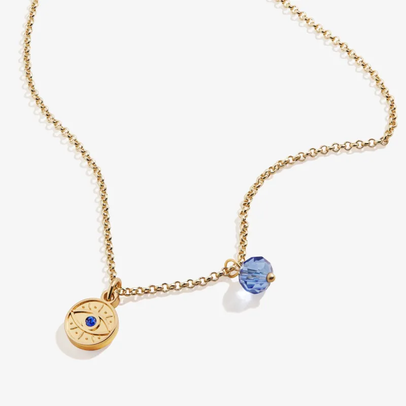 Evil Eye Blue Crystal Charm Necklace sold by Alex and Ani