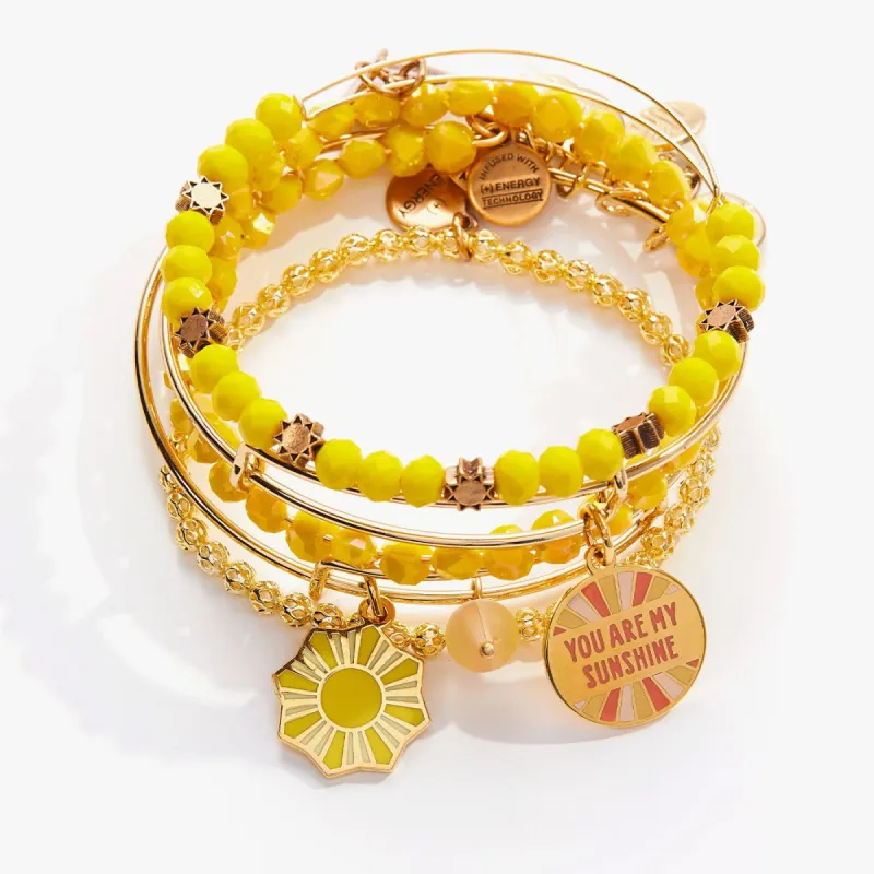 'You Are My Sunshine' Charm Bangles, Set of 5 sold by Alex and Ani