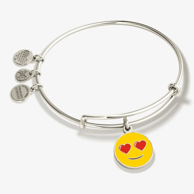 Heart Eyes Emoji Charm Bangle Bracelet sold by Alex and Ani