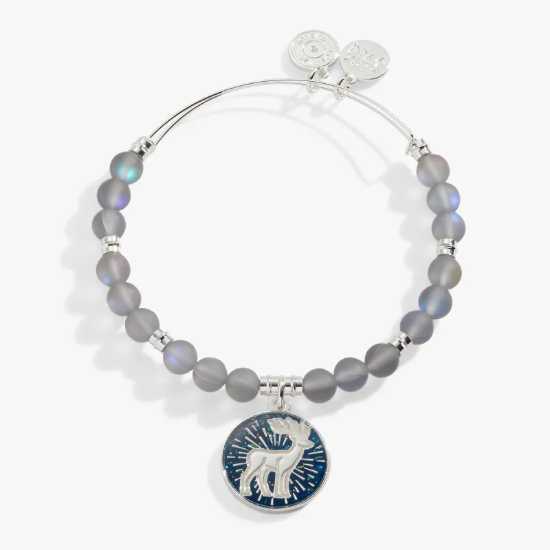 Harry Potter™ Stag Patronus Beaded Charm Bangle sold by Alex and Ani