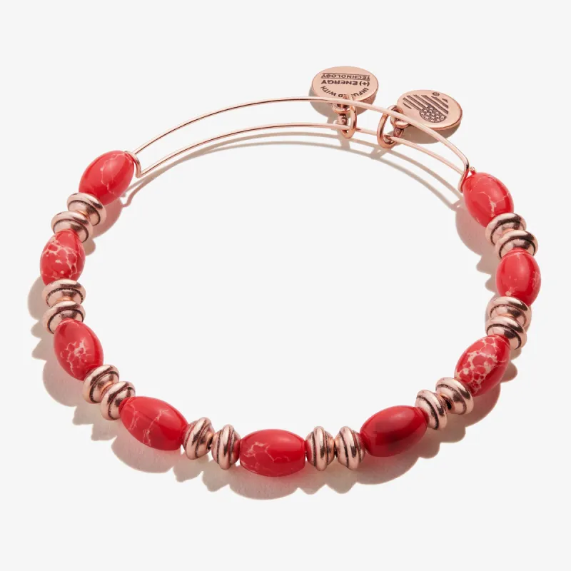 Watercolor Beaded Bangle, Red sold by Alex and Ani