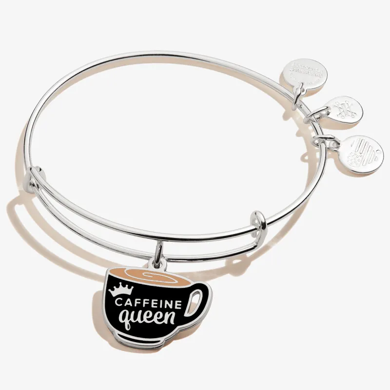 Caffeine Queen' Coffee Mug Charm Bangle made by Alex and Ani