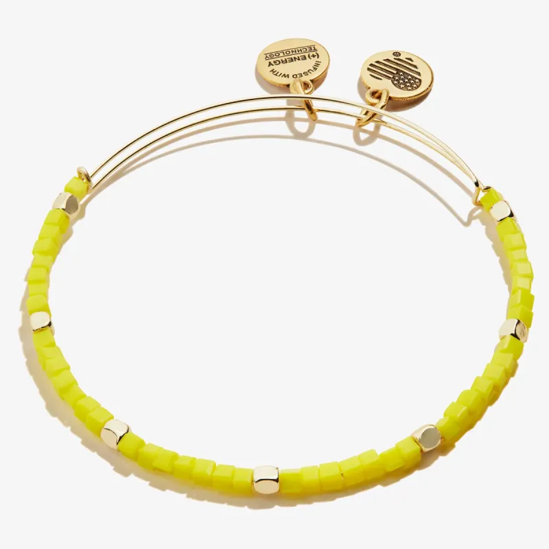 Gaiety Beaded Bangle, Lemon Yellow sold by Alex and Ani