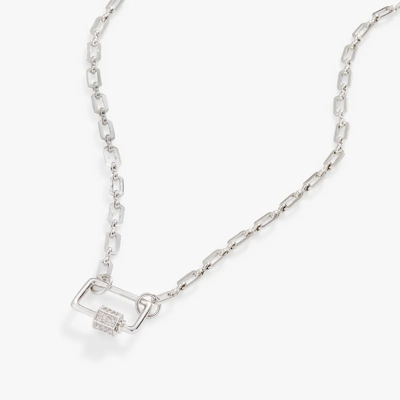 Open Link Square Carabiner Necklace sold by Alex and Ani
