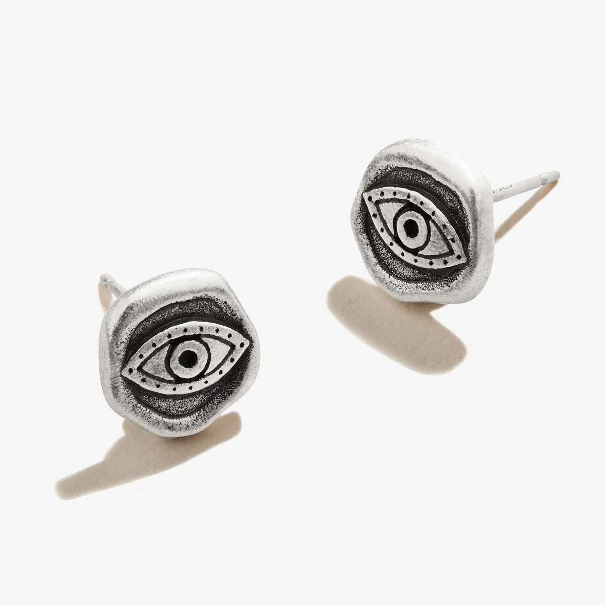 Evil Eye Molten Coin Stud Earrings sold by Alex and Ani