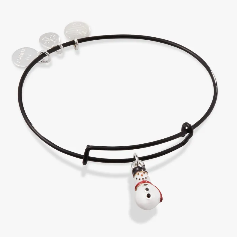 Snowman Charm Bangle Bracelet, Black sold by Alex and Ani