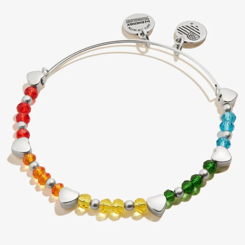 Rainbow Heart Beaded Bangle sold by Alex and Ani