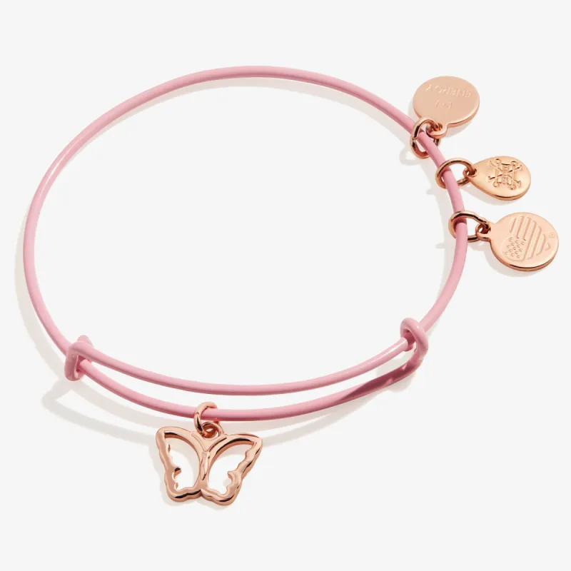 Butterfly Charm Bangle Bracelet, Pink sold by Alex and Ani