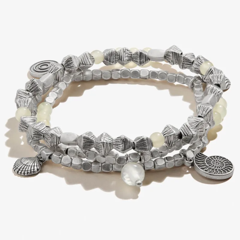 Nautilus + Ocean Beach Multi-Charm Stretch Bracelets, Set of 3 sold by Alex and Ani
