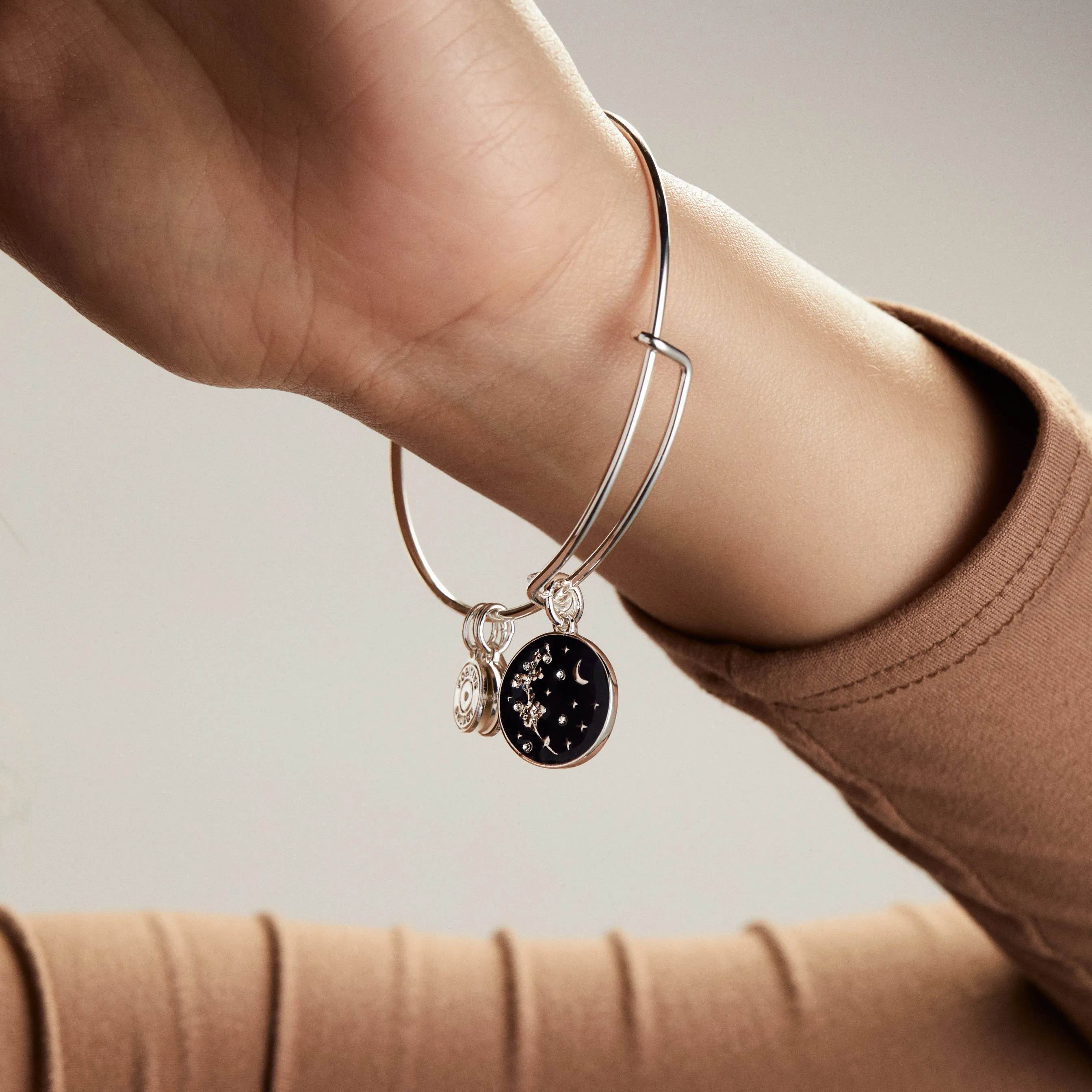 'Empower' Mimosa Flower Charm Bangle Bracelet sold by Alex and Ani product image thumbnail 2