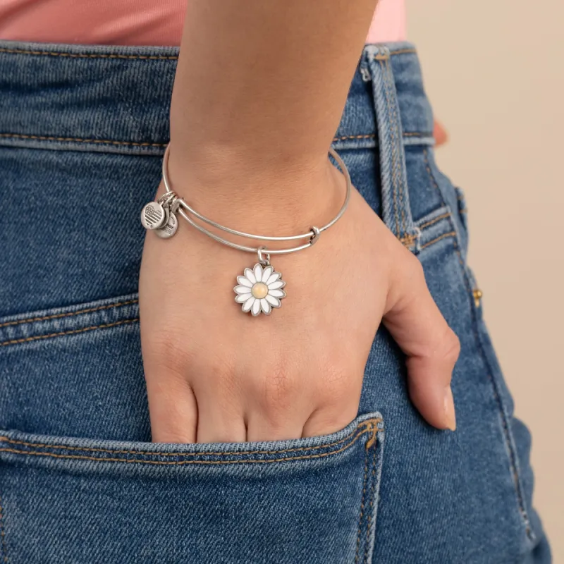 Daisy Charm Bangle Bracelet sold by Alex and Ani