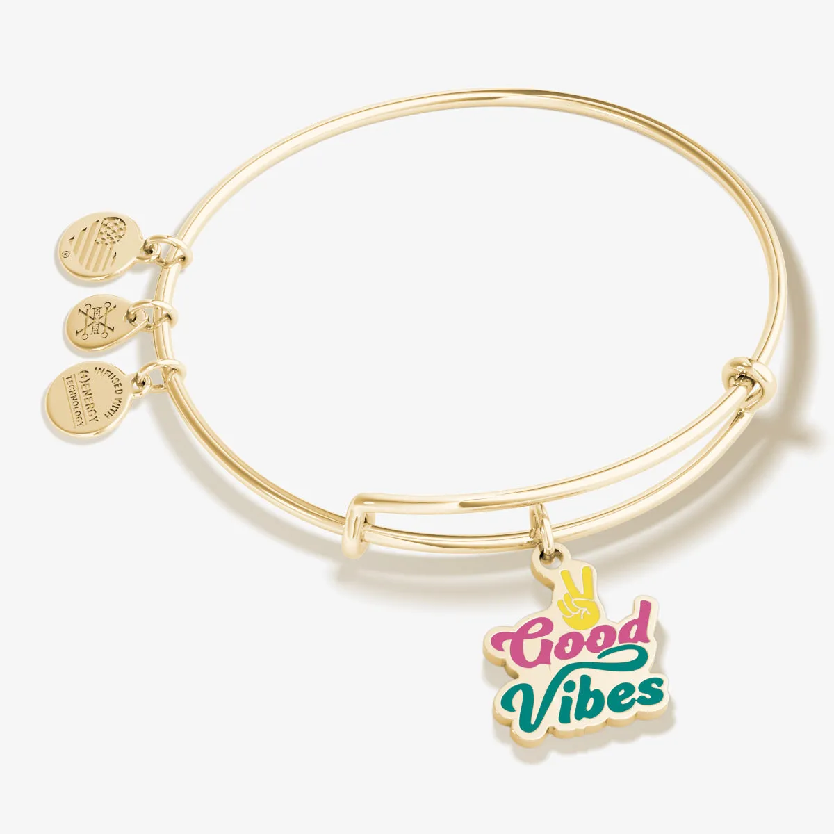 'Good Vibes' Charm Bangle Bracelet sold by Alex and Ani