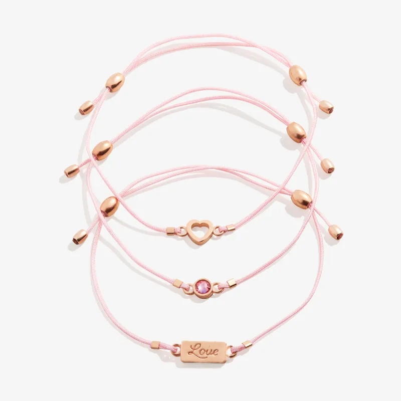 Love Heart Cord Bracelets, Set of 3 sold by Alex and Ani