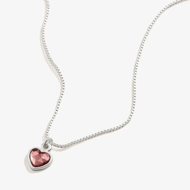 Amethyst Heart Necklace, February Birthstone sold by Alex and Ani