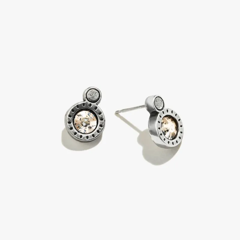 Rose Crystal Patina Stone Stud Earrings sold by Alex and Ani