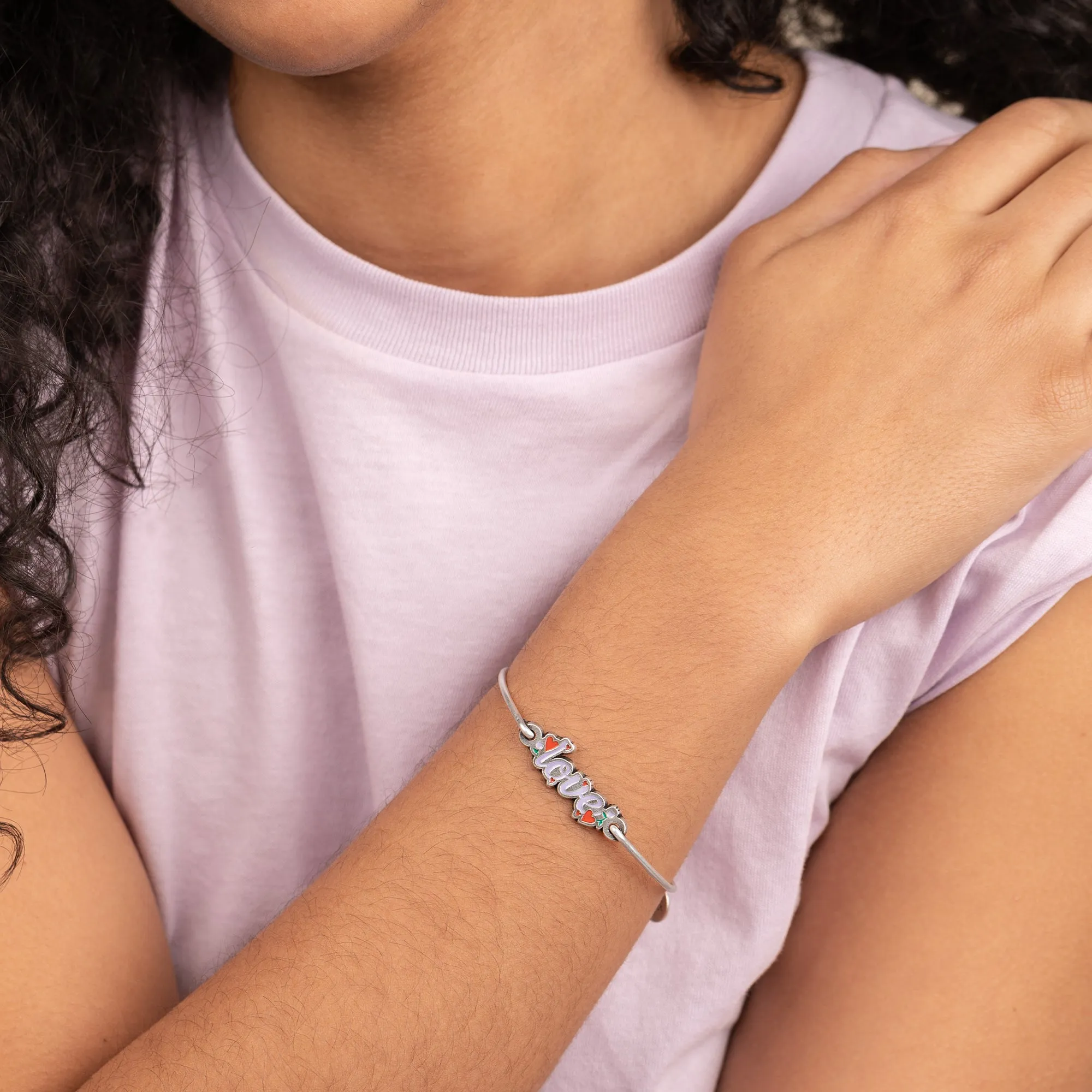 'Love' Inline Charm Bangle sold by Alex and Ani product image thumbnail 2