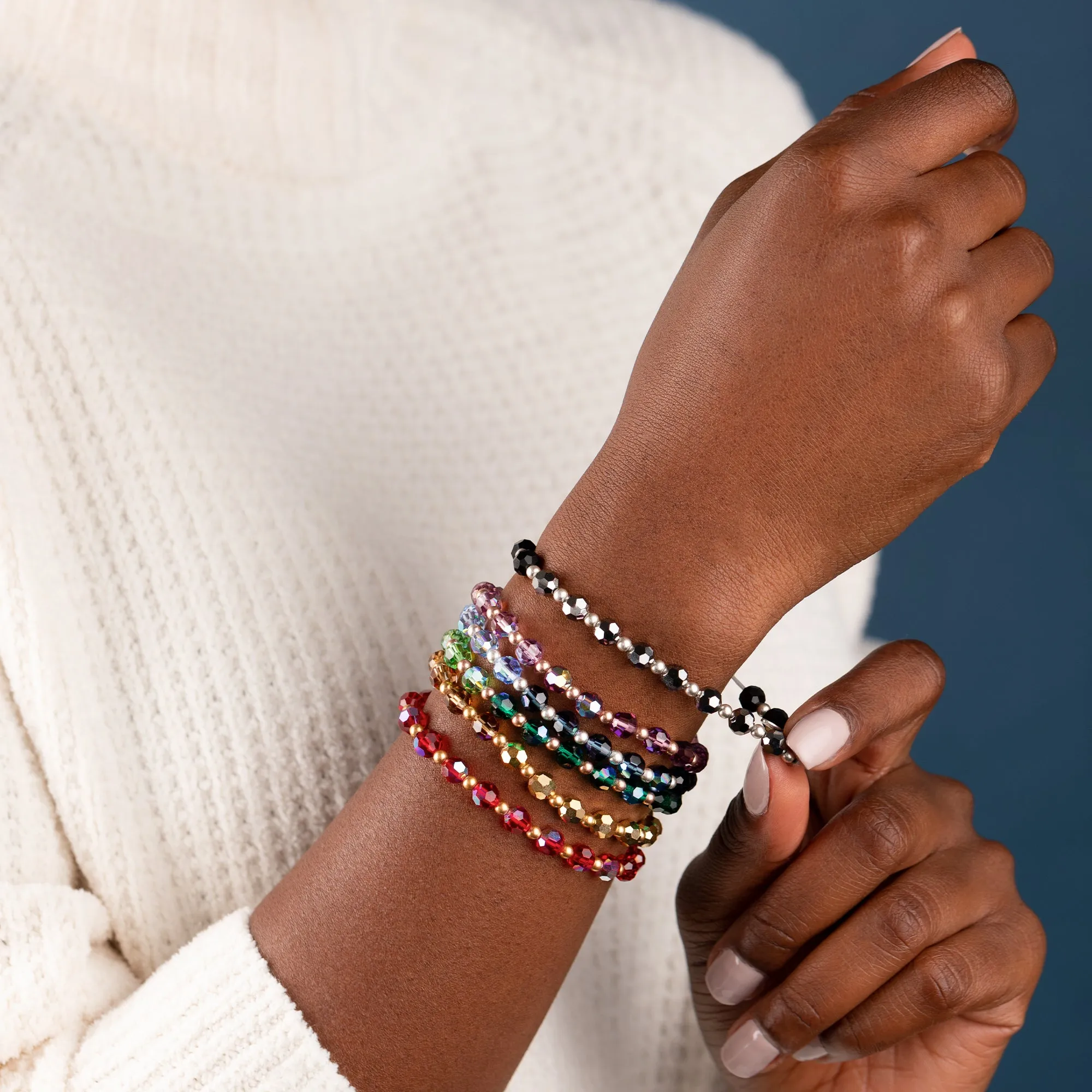 Crystal Stretch Bracelet, Smoke sold by Alex and Ani product image thumbnail 2