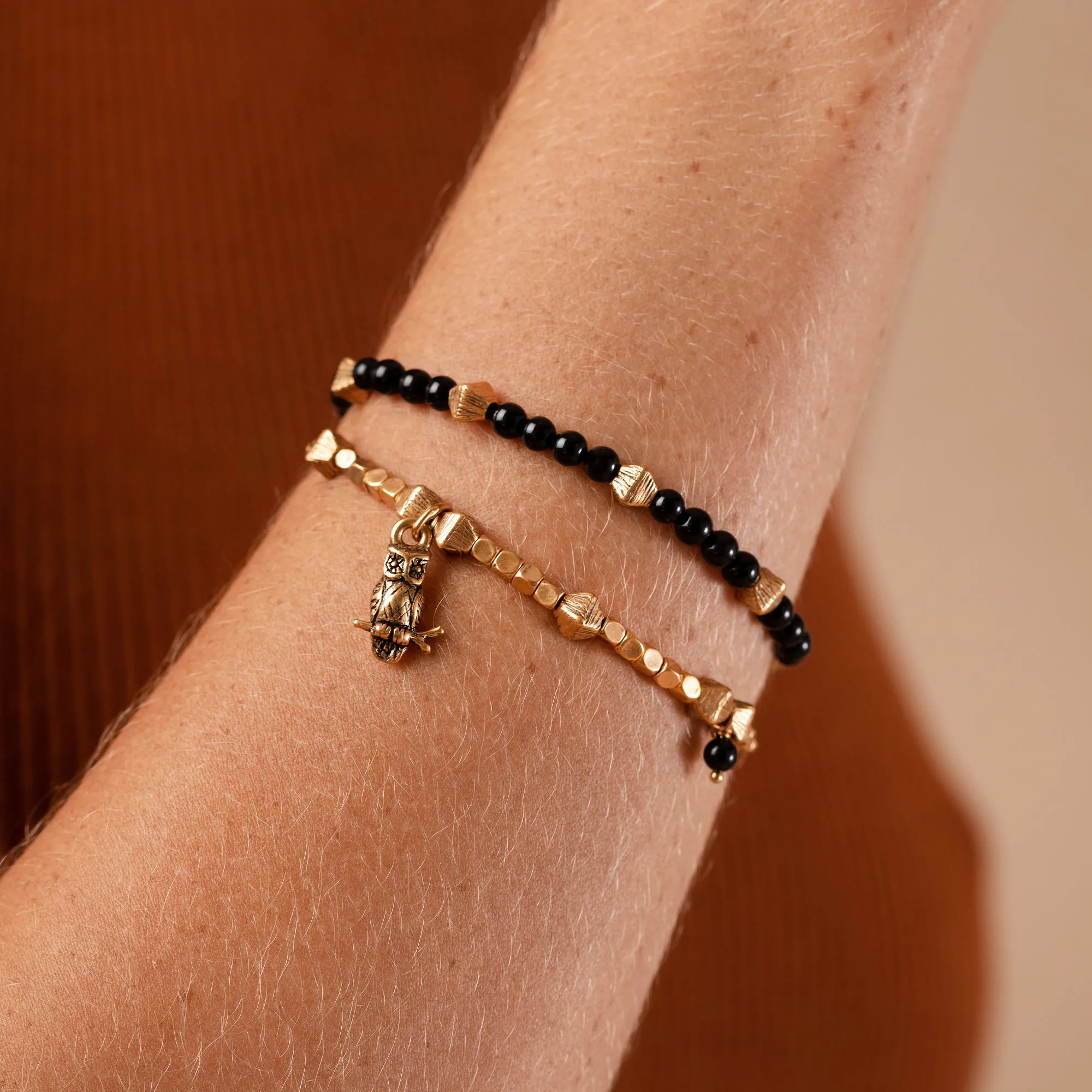 Owl Yellow Beaded Stretch Bracelets, Set of 2 sold by Alex and Ani product image thumbnail 3