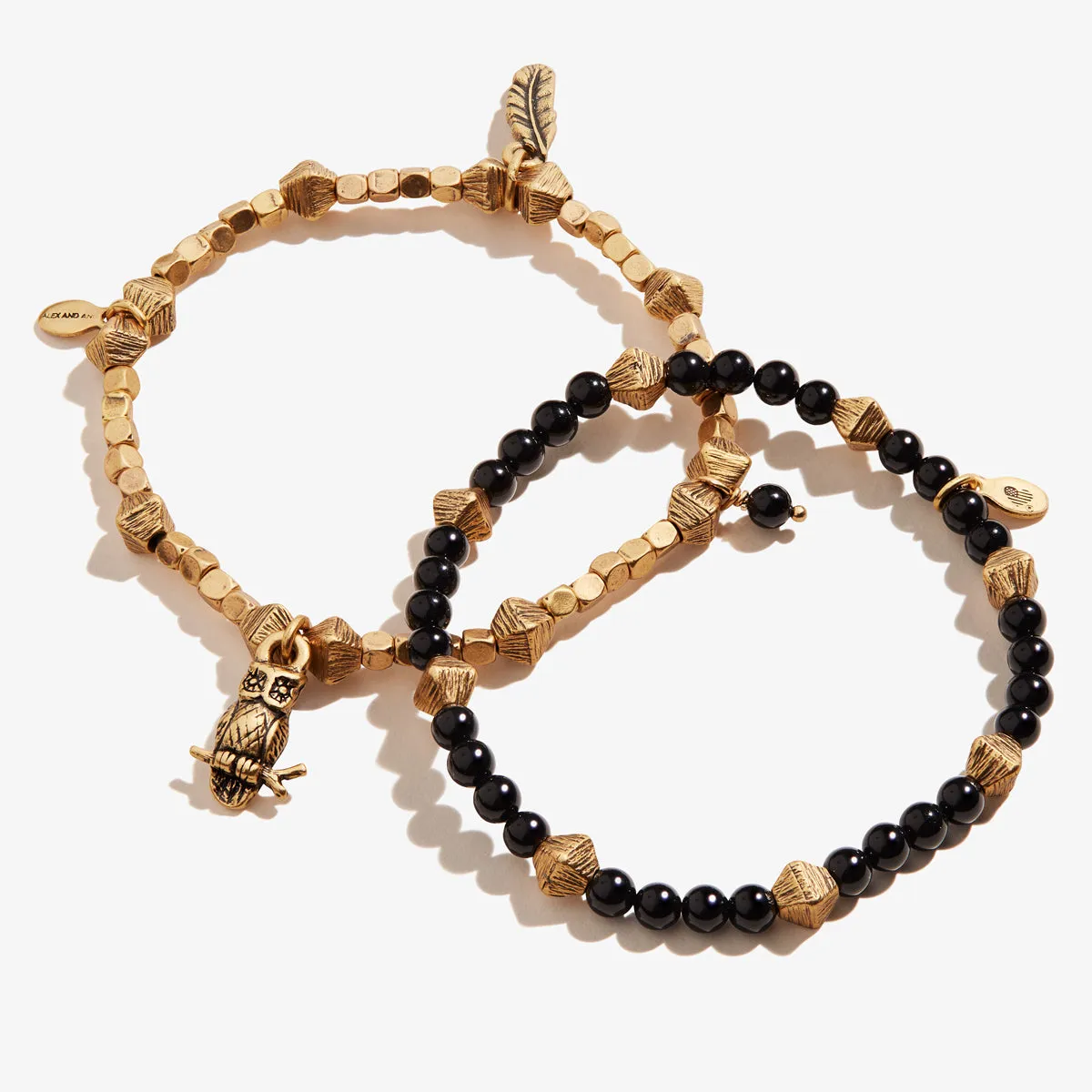 Owl Yellow Beaded Stretch Bracelets, Set of 2 sold by Alex and Ani product image thumbnail 2