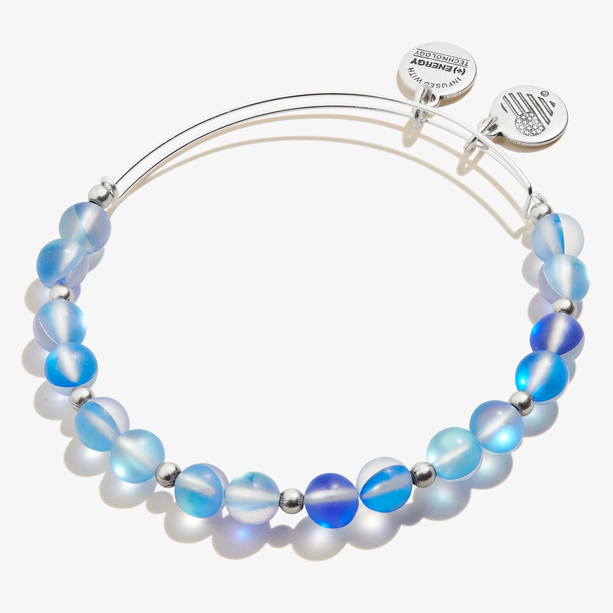 Seaglass Beaded Bangle, Nautical Blue sold by Alex and Ani