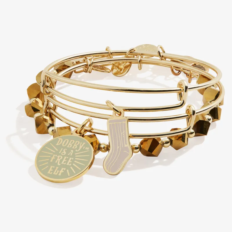 Harry Potter™ Dobby Bangle Bracelets, Set of 3 sold by Alex and Ani