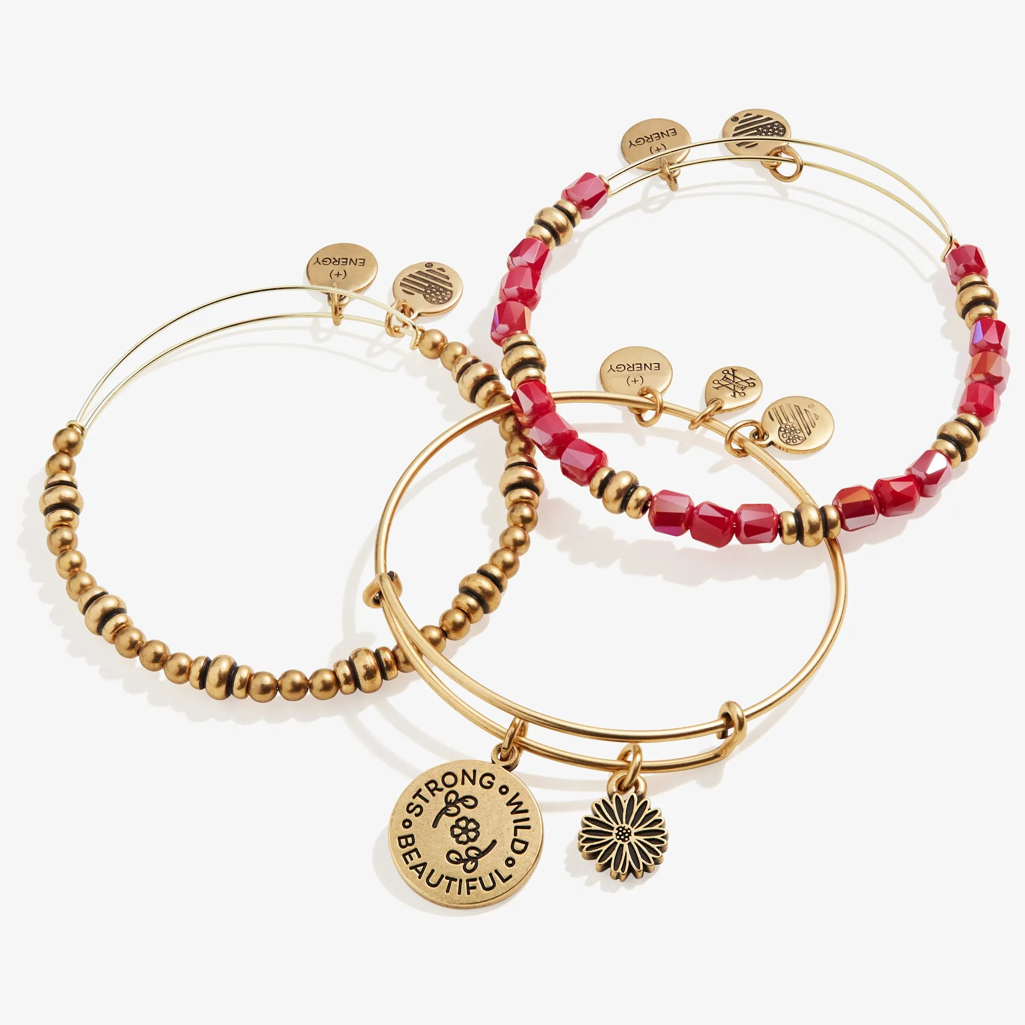 'Strong, Wild, Beautiful' Charm Bangles, Set of 3 sold by Alex and Ani product image thumbnail 3