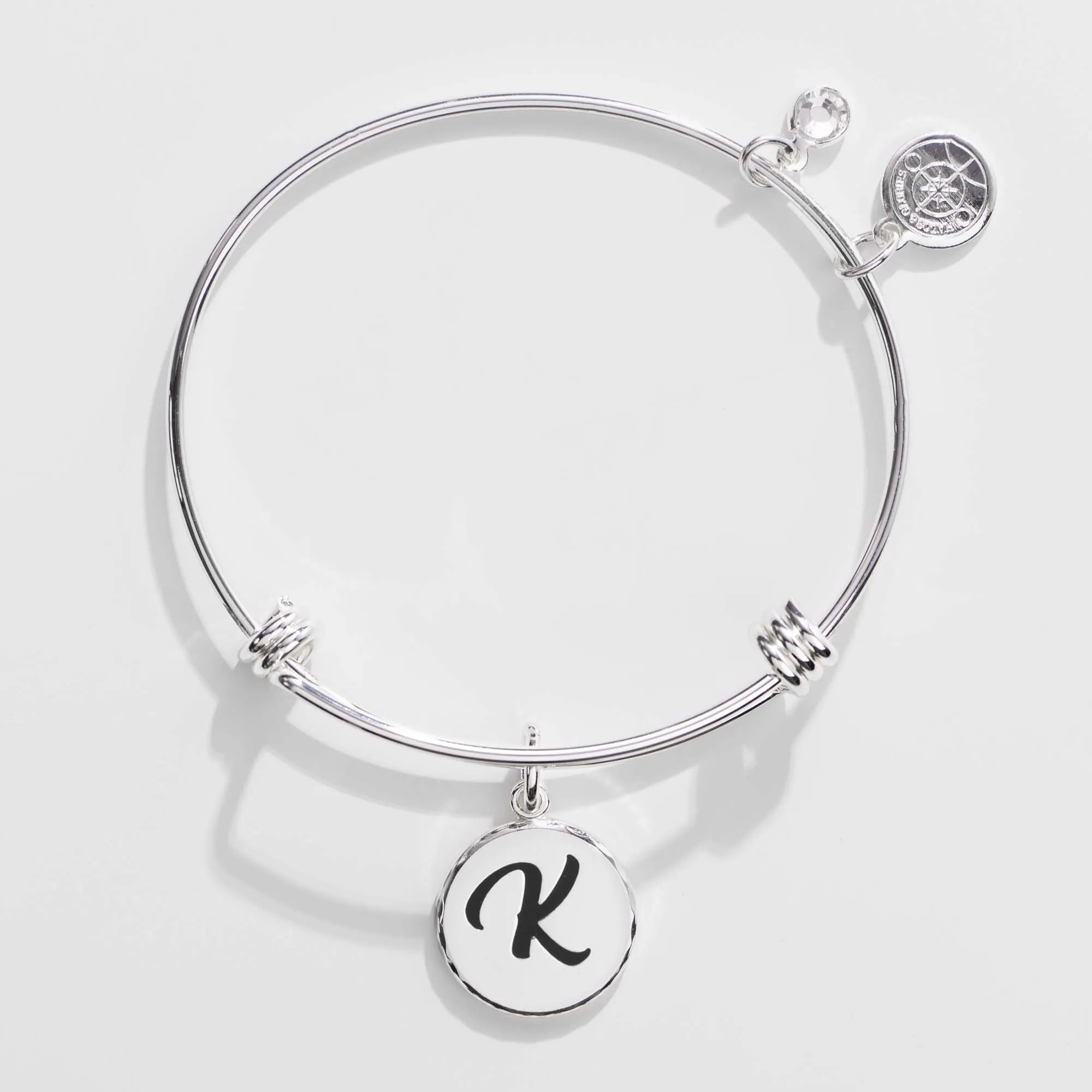 Letter K Charm Bangle, Halos & Glories sold by Alex and Ani