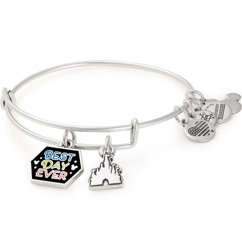Disney® Castle 'Best Day Ever' Duo Charm Bangle sold by Alex and Ani
