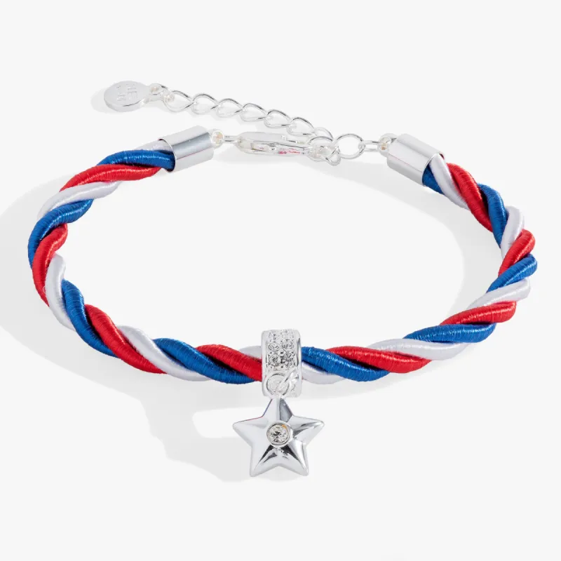 Red, White and Blue Star Cord Bracelet sold by Alex and Ani